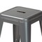 Baxton Studio Horton ModernIndustrial Grey Finished Metal 4-Piece Stackable Counter Stool Set, PK4 192-4PC-12045-ZORO - alternate 2